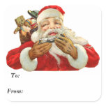 Santa Claus Gift Tag Sticker