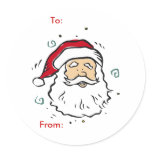 Santa Claus Gift Tags Sticker