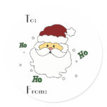 Santa Claus Gift Tags Round Sticker