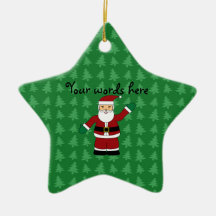 Santa claus gifts christmas tree ornament