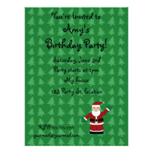 Santa claus gifts personalized invites