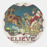 Santa Claus in Flying Sleigh.jpg Sticker