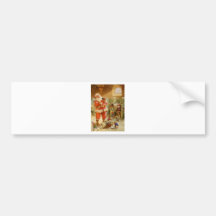 Santa Claus in his North Pole Reindeer Stables Bumper Stickers