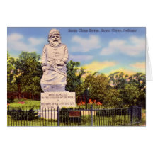 Santa Claus, Indiana Santa Claus Statue Card