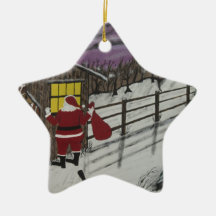 Santa Claus Is Watching Christmas Ornament