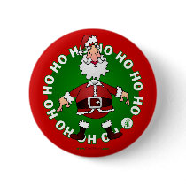 Santa Claus jumps 4 Christmas Buttons