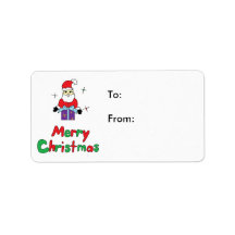 Santa Claus Merry Christmas Address Label