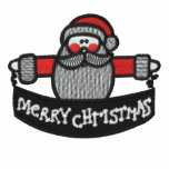 Santa Claus Merry Christmas embroidered mens shirt Polo Shirt