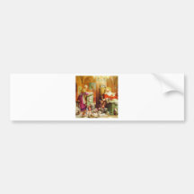 Santa Claus & Mrs Claus in the North Pole Mailroom Bumper Sticker