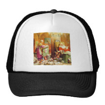 Santa Claus & Mrs Claus in the North Pole Mailroom Trucker Hat