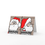Santa Claus Mug Shot Christmas Card