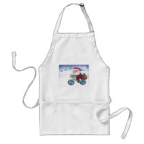 Santa Claus on Bicycle Apron