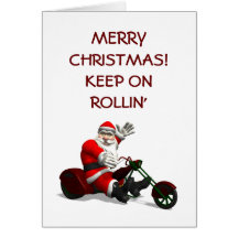 Santa Claus On Trike Card