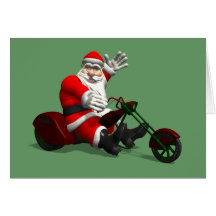 Santa Claus On Trike Card