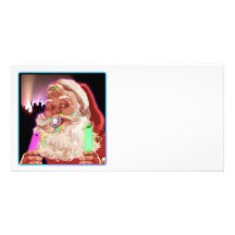 Santa Claus Raves  Funny Santa Raver-  No Text - Customized Photo Card