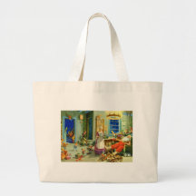 Santa Claus Returns Home for a Well-Deserved Rest Tote Bag