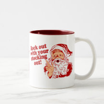 Santa Claus Rock Out Coffee Mug