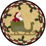 Santa Claus Sleigh Ornament photo sculptures