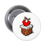Santa Claus Stuck In Chimney Pinback Buttons