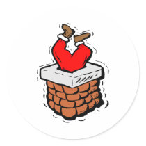Santa Claus Stuck In Chimney