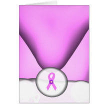 Santa Claus Supports Breast Cancer Card