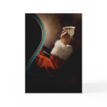 Santa Claus taking a break on Christmas Eve Cards