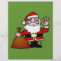 Santa Claus waving Personalized Flyer