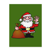 Santa Claus waving Postcards