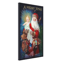 Santa Claus with Christ Child Stretched Canvas Print