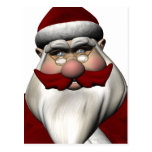 Santa Claus With Red Moustache Post Card