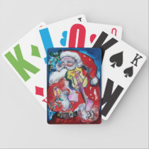 SANTA CLAUS WITH VIOLIN playing cards