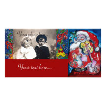 SANTA CLAUS WITH VIOLIN CUSTOM PHOTO CARD
