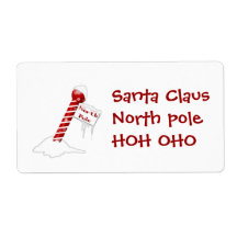Santa ClausNorth poleHOH OHO Custom Shipping Labels