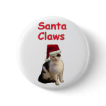 Santa Claws Pinback Button