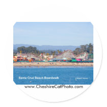 Santa Cruz Beach Boardwalk California Products Round Sticker