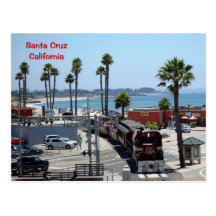 Santa Cruz Beach Train - Postcard