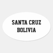 Santa Cruz Bolivia oval stickers