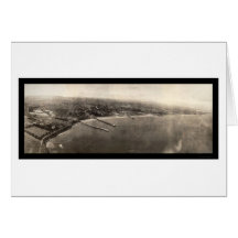 Santa Cruz CA Panorama Photo 1906 Greeting Card