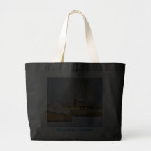 Santa Cruz California Lighthouse/Rainbow-Tote Bag