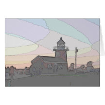 santa cruz Lighthouse Greeting Card