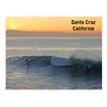 Santa Cruz Surfing at Sunrise Postcard