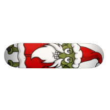 santa custom skate board