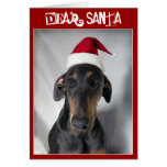Santa Dog Christmas greeting card