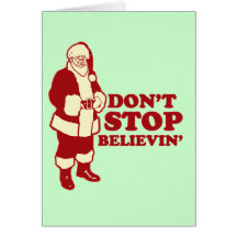 Santa, Don't Stop Believin' Cards