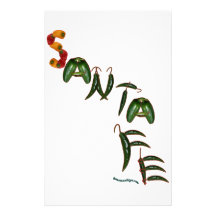 Santa Fe Chili Peppers Customized Stationery