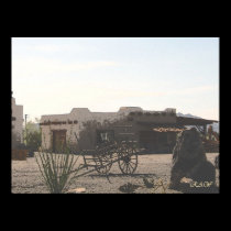 Santa fe Hacienda with charcoal effect posters