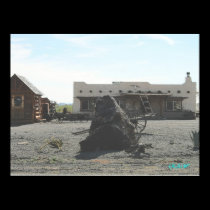 Santa Fe Hacienda with charcoal effect posters