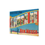 Santa Fe, New Mexico - Large Letter Scenes Canvas Print