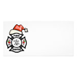 Santa Firefighter Photo Cards