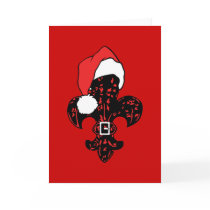 Santa Fleur de lis (1) greeting card